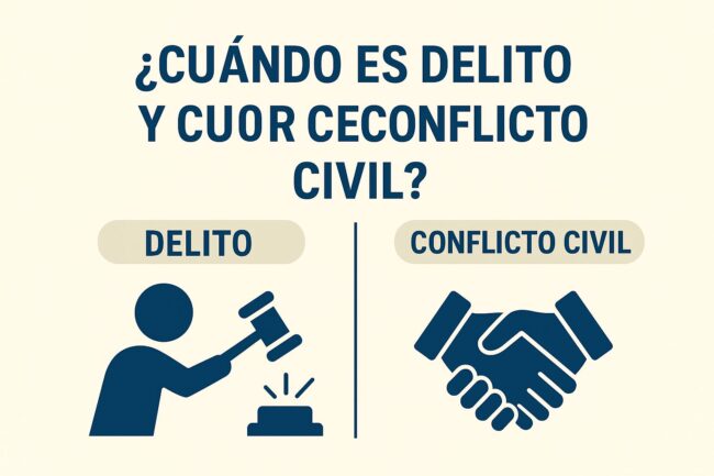 ¿Cuándo es delito y cuándo es conflicto civil? Claves esenciales en procedimientos económicos