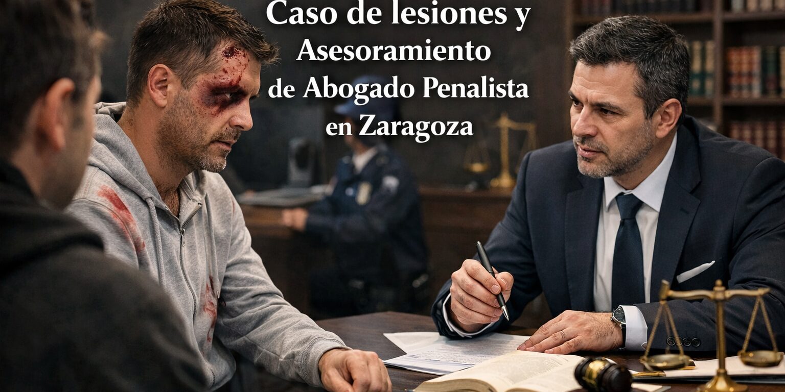 Caso de lesiones y asesoramiento de abogado penalista en Zaragoza