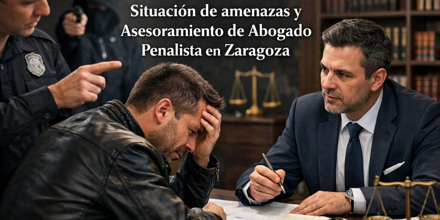 Situación de amenazas y asesoramiento de abogado penalista en Zaragoza