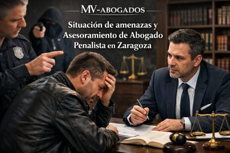 Situación de amenazas y asesoramiento de abogado penalista en Zaragoza